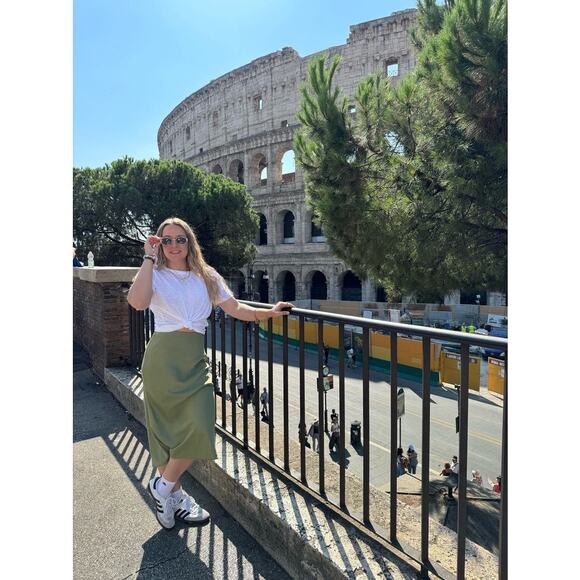 JASON WU Green Satin Side Zipper Sleek Silhouette Slip Style Skirt Size Size 4 - Picture 10 of 13